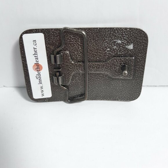 Retro Metal Belt Buckle New Old Stock Polka Dot Multi Color Hippy Made In Canada - Picture 3 of 3